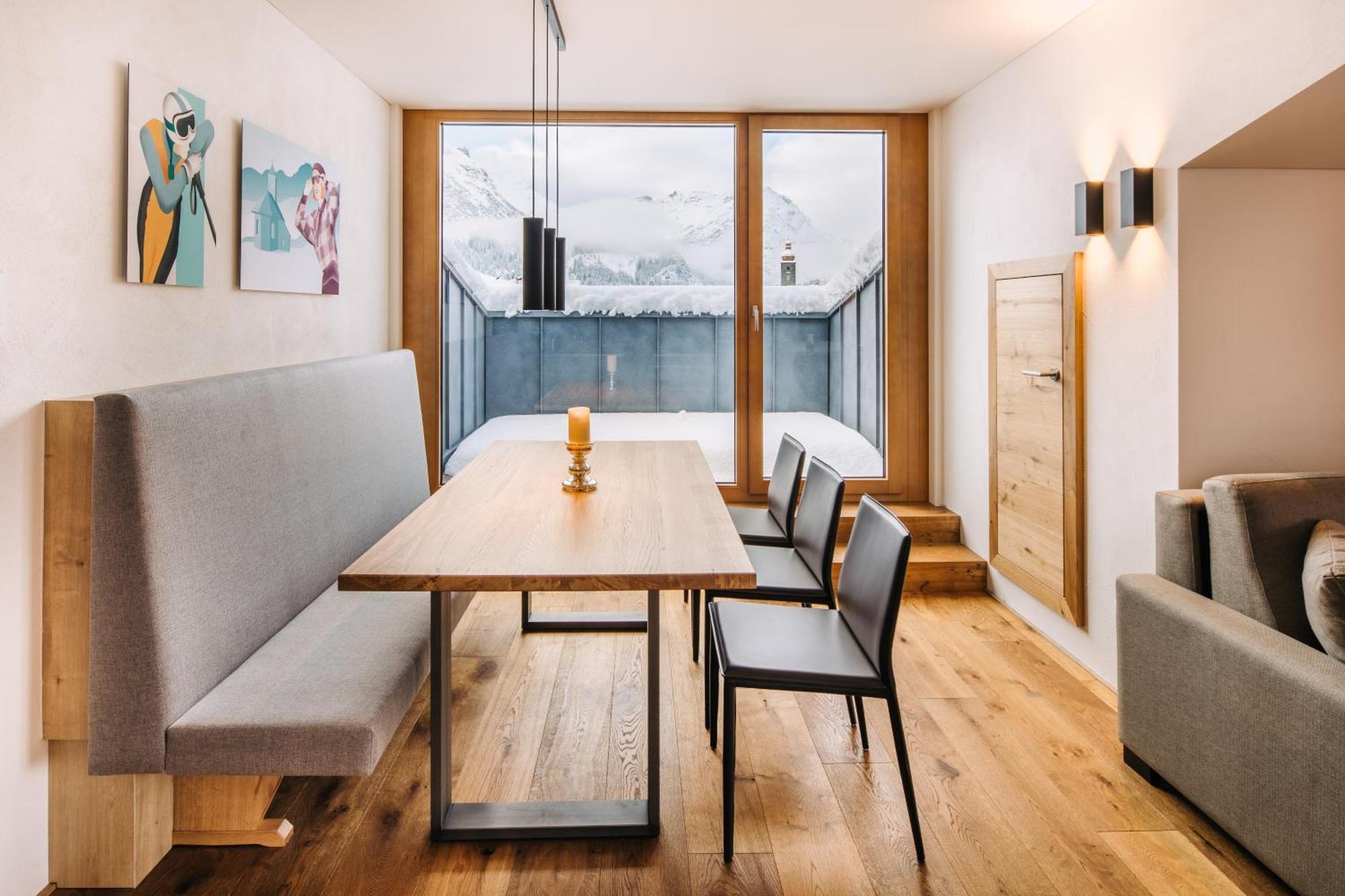 לך אם ארלברג Fernsicht Alpen-Apartments חדר תמונה